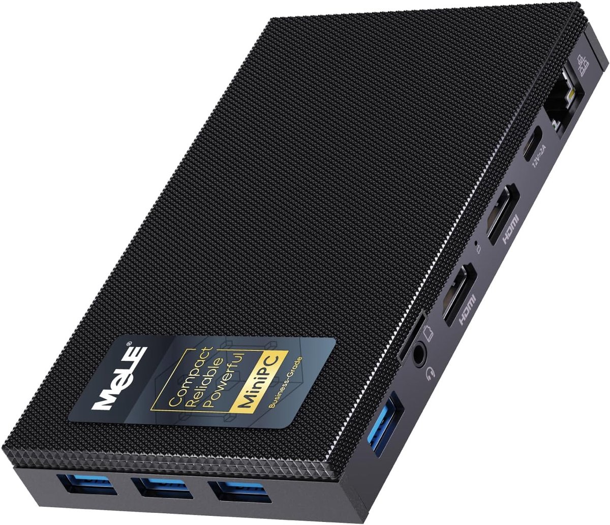 Mini PC Fanless Quieter3Q N5100 - 8GB RAM - 256GB opslag - Dual HDMI 4K - Ideaal voor IoT en industrie - ShopVlot