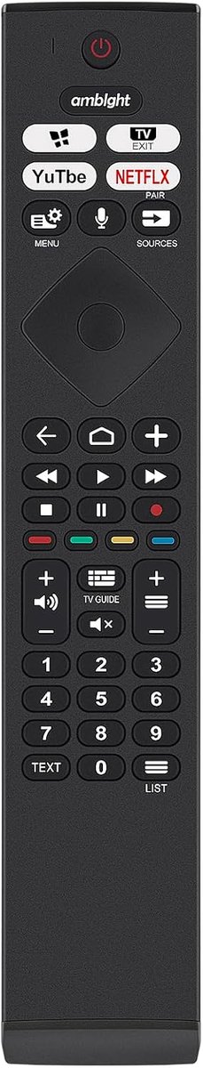 Afstandsbediening met spraakfunctie - voor Philips 4K OLED Smart TV's - eenvoudig te koppelen - ideale vervanger - ShopVlot