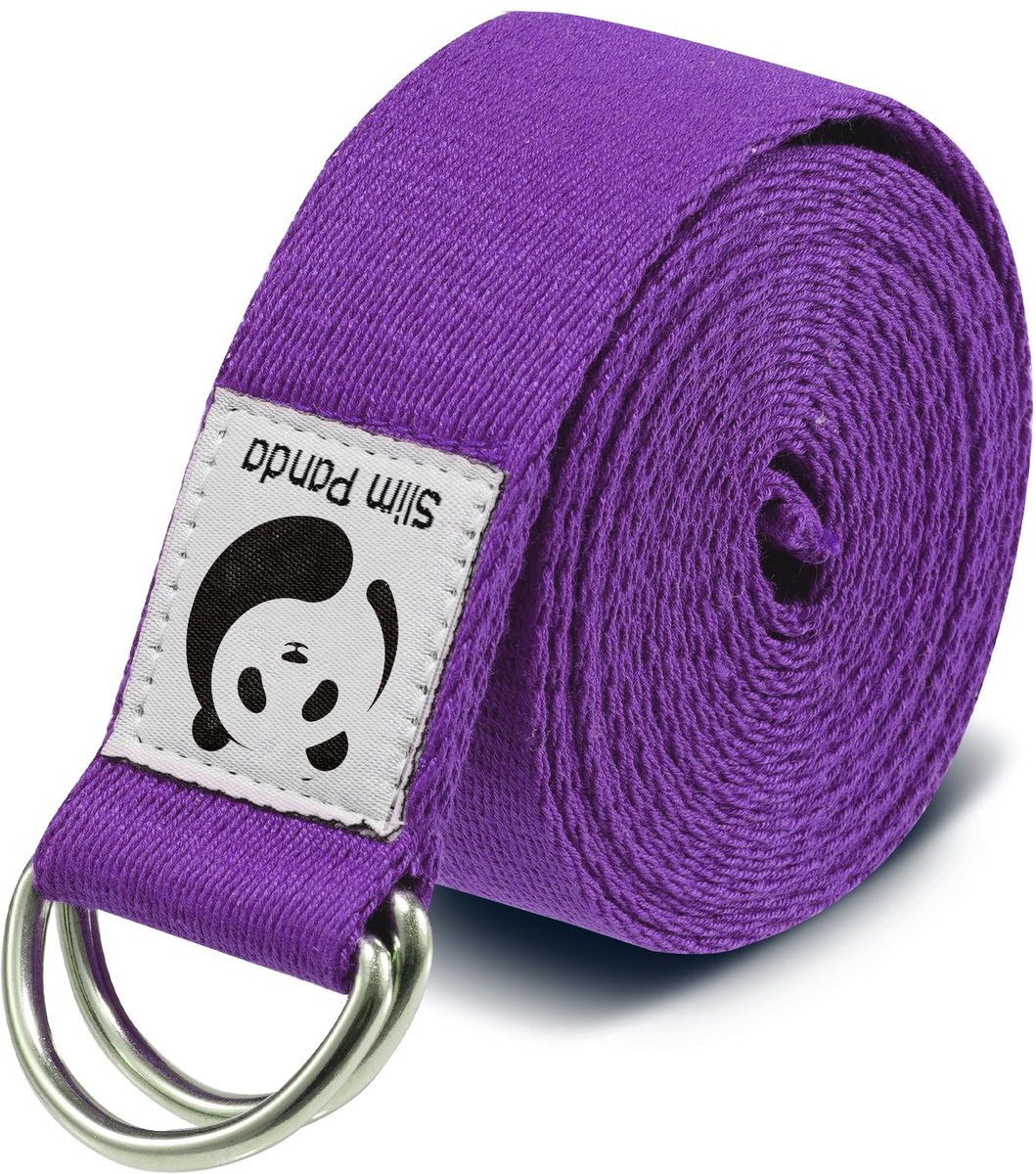 Yoga riem 250cm - katoen yogagordel - praktische schuifgesp - ideaal voor stretchen - ShopVlot