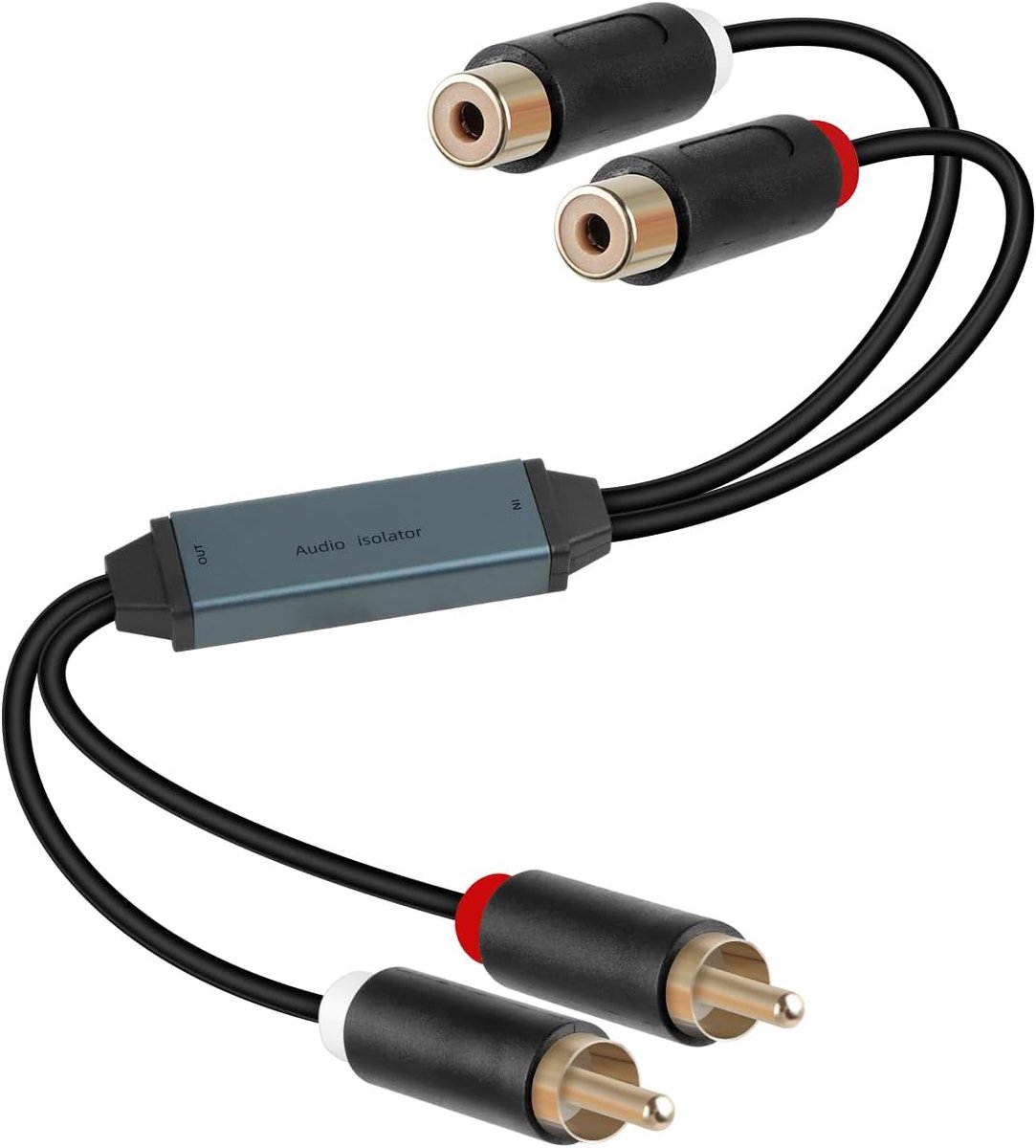 RCA geluidsisolator - ruisonderdrukker - auto en thuisgebruik - optimaal geluid zonder storing - ShopVlot