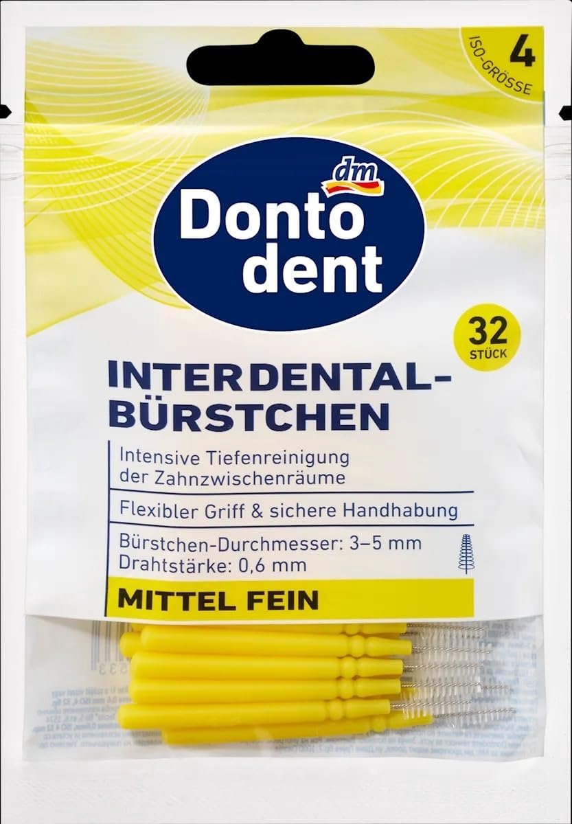 Interdentalborstels ISO 4 - 32 stuks - Flexibele handgreep - Ideaal voor bruggen en beugels - ShopVlot