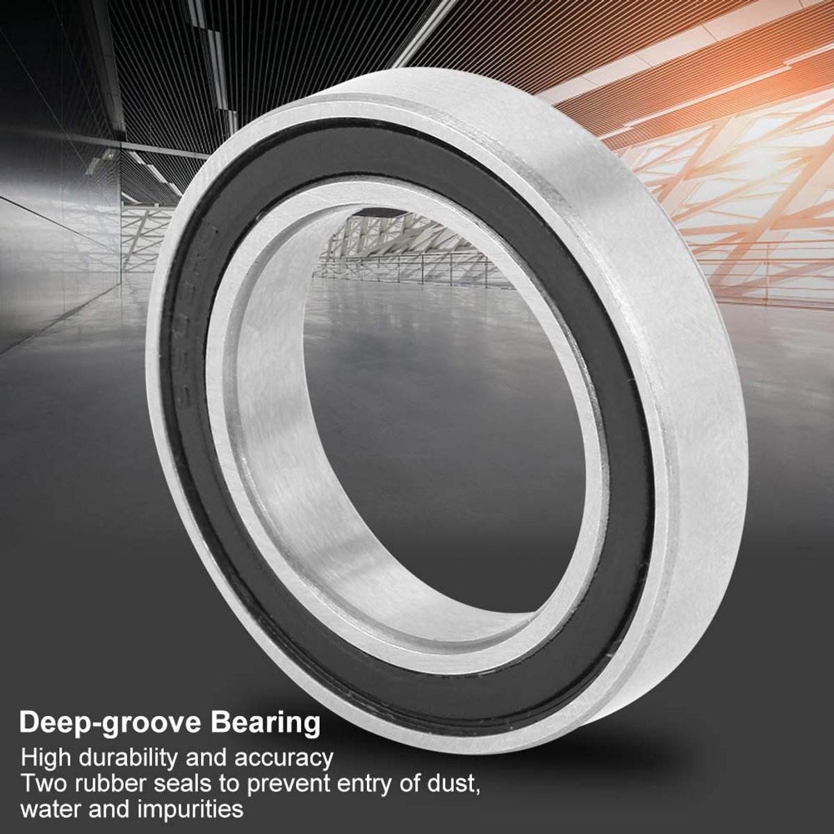 Rubber diepgroefkogellagers 17mm - dubbel afgedicht chrome staal - hoge slijtvastheid - voor zware belasting - ShopVlot
