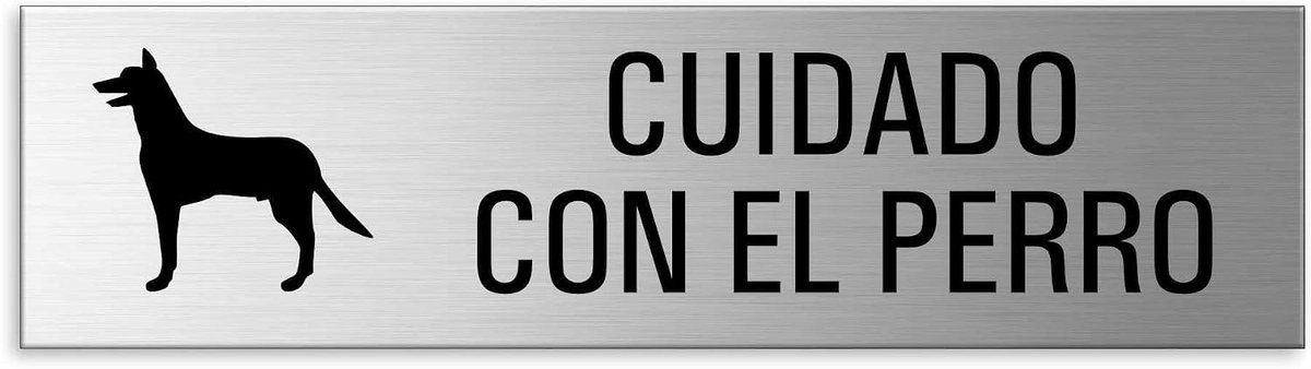 Hondenzorgplaat 150x40mm - aluminium - zelfklevend - perfect voor naamlabel - ShopVlot