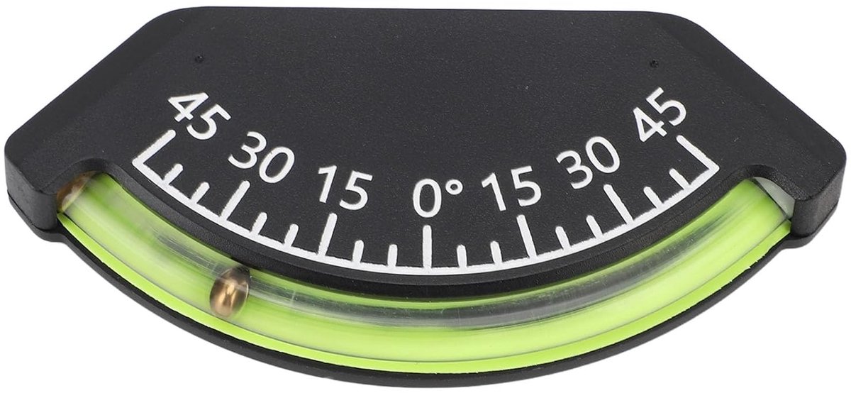 45 Graden Inclinometer, -45° - 0-45° Niveaumeter Gemakkelijk te Installeren Inclinometer Nauwkeurige Meting RV Niveaus, Hoek Clinometer voor Off Road Voertuig Truck RV