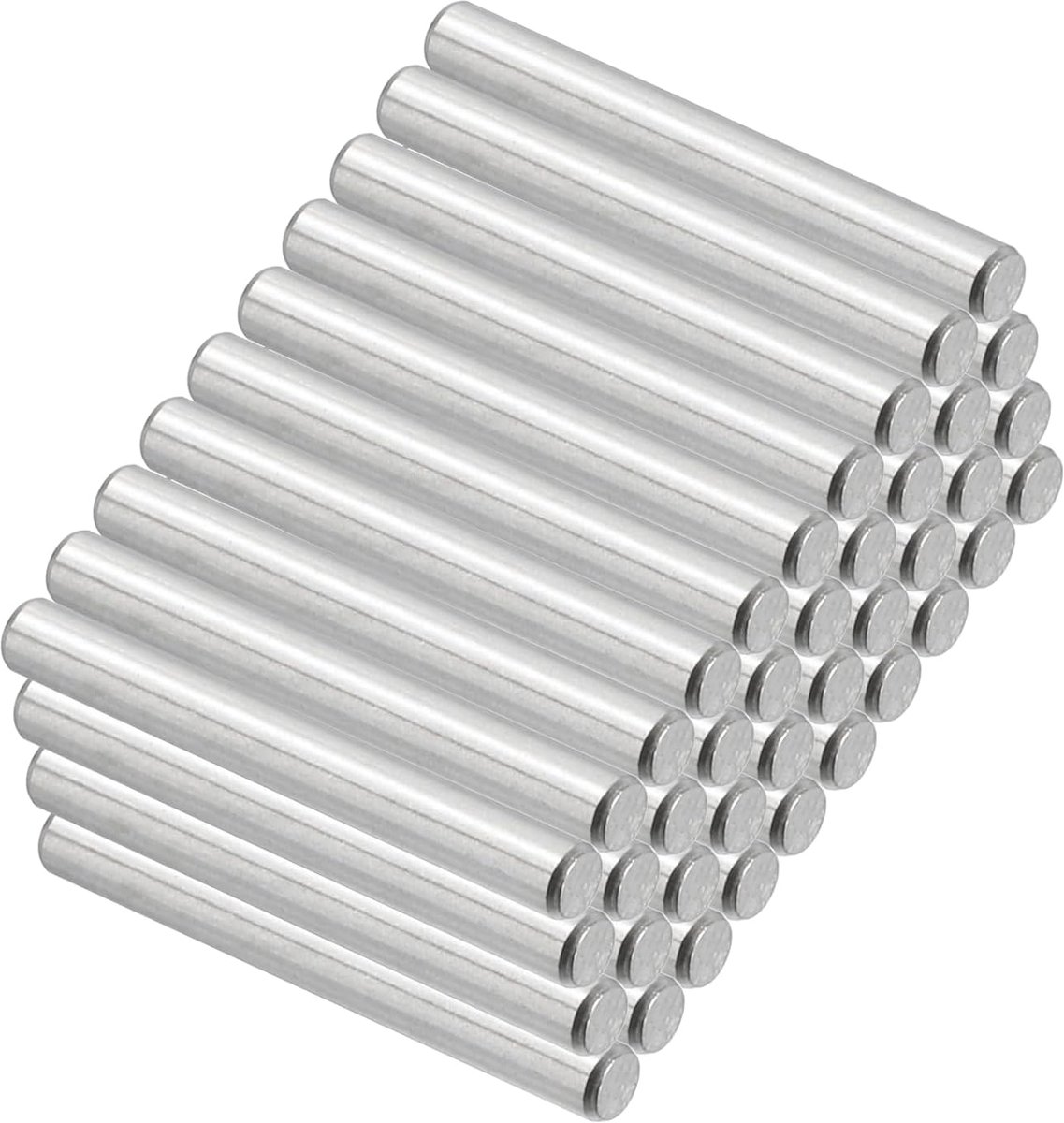 Pluggen van roestvrij staal 304, 3 x 25 mm, 50 stuks, gegroefde pennen, cilindrisch, metalen pen voor planken, voor bevestiging aan stapelbed, hardware, meubelcomponent