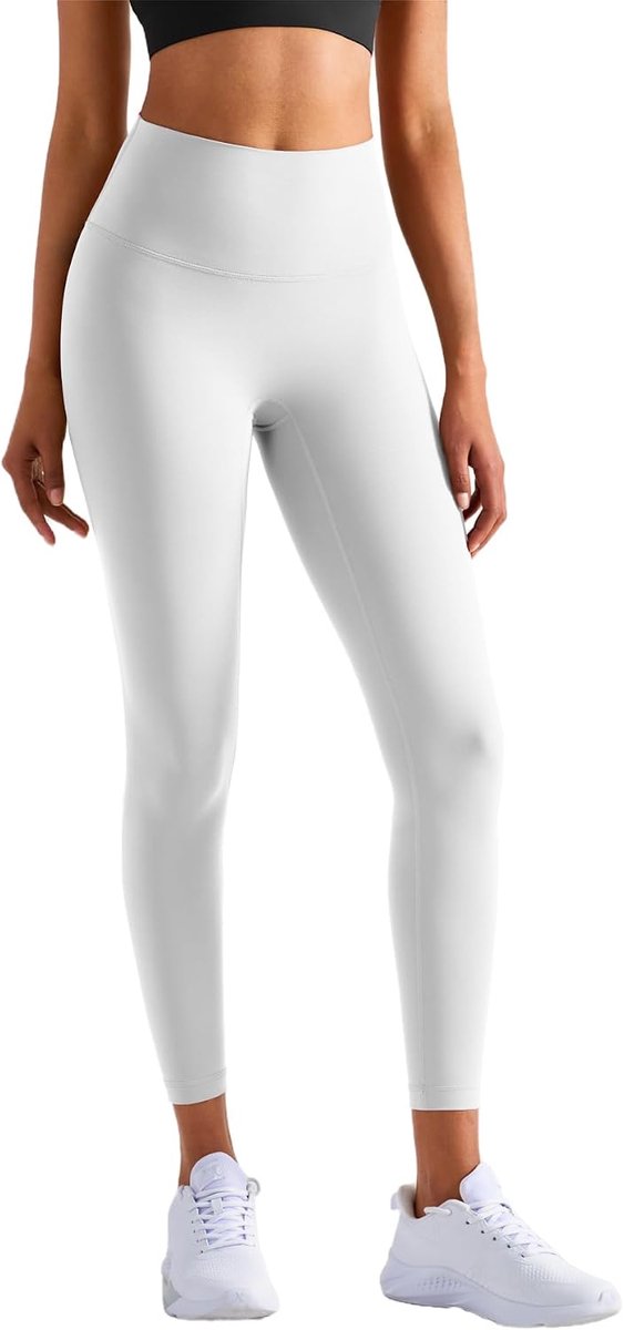 Sportlegging voor dames, hoge taille, naadloze sportbroek, lang, ondoorzichtig, yogabroek, gymlegging, zwarte buikweg, sportlegging, legging voor yoga, fitness