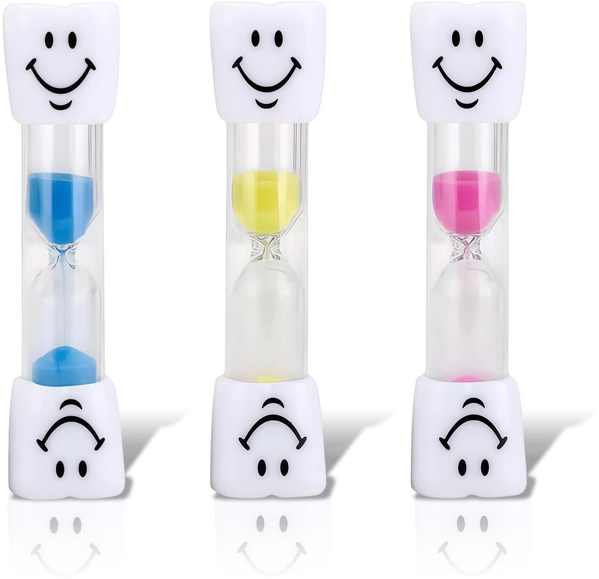 Tandenborstel Timer voor Kinderen - 3 Minuten Zand Timer - Kleurrijke Zandloper Set - Speelse Poetsroutine - SnelShoppen