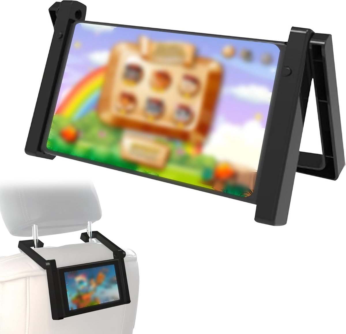 Auto/Bureau, 2-in-1, Game/Video Bekijken, Zwart