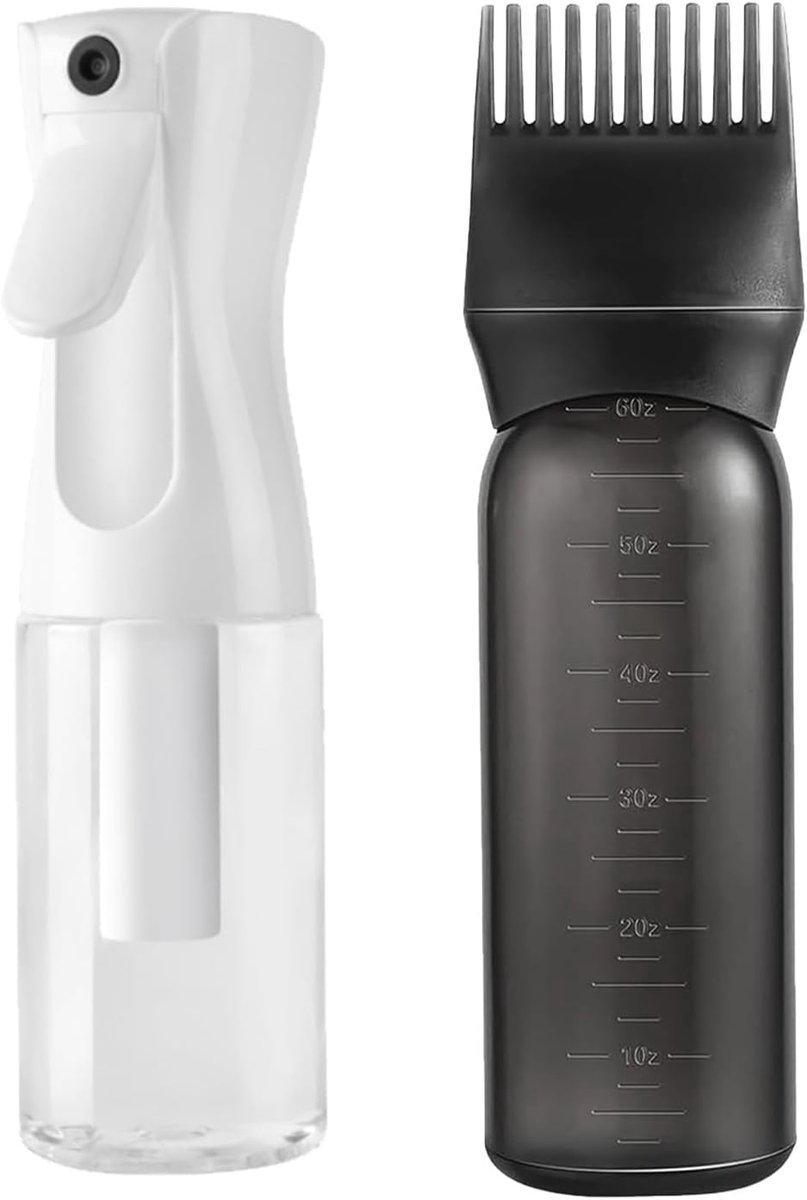 Spuitfles voor krullend haar, 200 ml, verstuiver 170 ml, haardesign, verzorging en haarkleuring