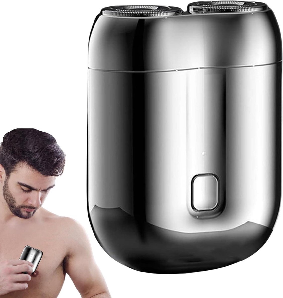 Elektrische Reis Shaver - Draagbaar Scheerapparaat - Glad Scheren - Dubbele Kop Technologie - Compact Formaat - Zwart