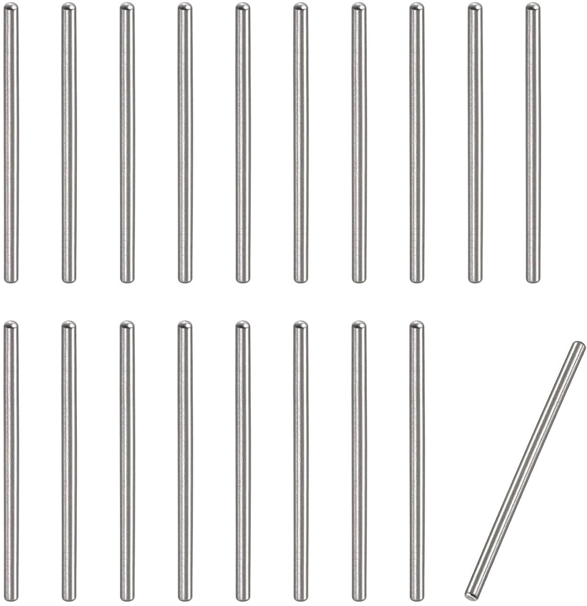 sourcing map 20 stuks 1x20 mm paspoorten 304 roestvrij staal ronde kop platte bevestigingselementen