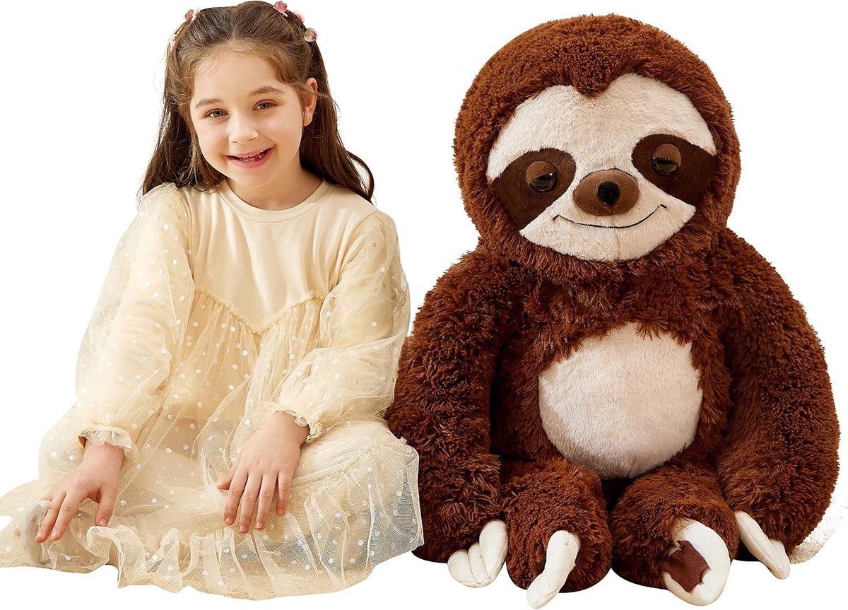 Enorme luiaard pluche dier, pluche dieren, XXL XL, grote reuzen, 78 cm, jumbo-vet, cadeaus voor kinderen en meisjes
