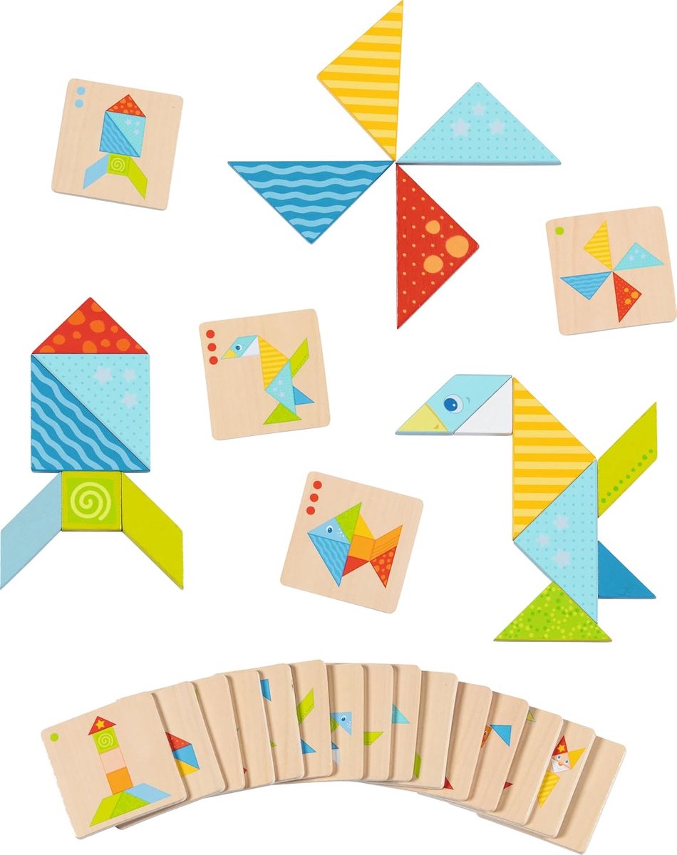 Bunte Tangram Welt