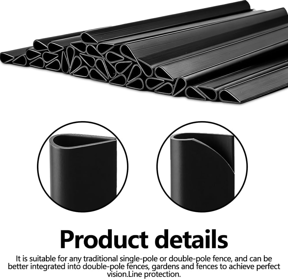 Hekclips 19 cm - pvc-klemrails - inkijkbescherming - veilige bevestiging voor tuinhek - ShopVlot