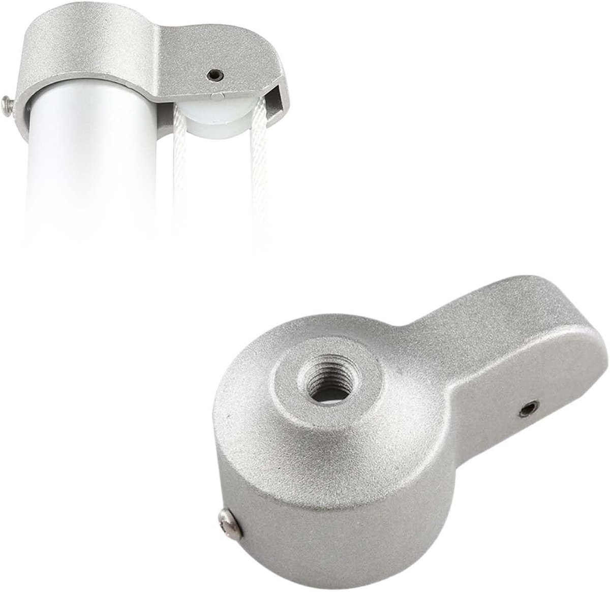 Vlaggenmast met katrol 50,8 mm - Aluminium - Nylon katrol - Eenvoudig te monteren - ShopVlot
