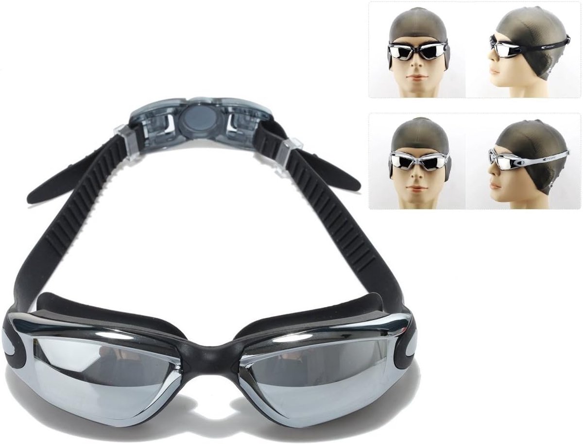 Zwembril - anti-fog lens - UV-bescherming - snel verstelbaar - comfortabel voor volwassenen en adolescenten - ShopVlot
