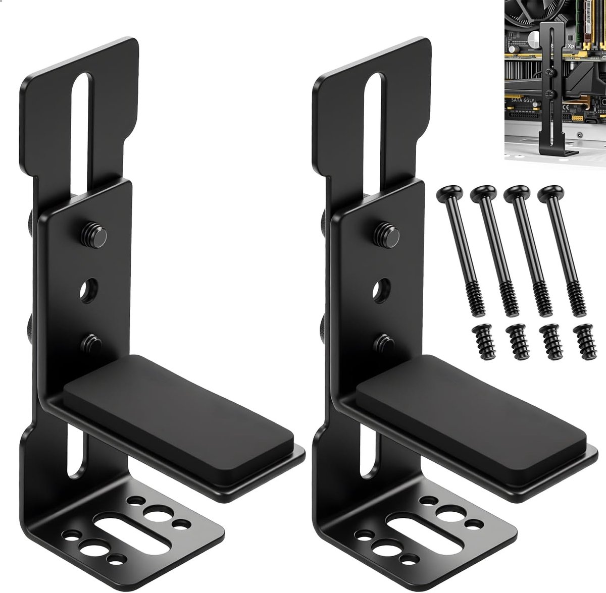 Gpu Sag Bracket - verstelbare grafische kaarthouder - metalen constructie - voorkomt doorzakken van grafische kaarten - ShopVlot