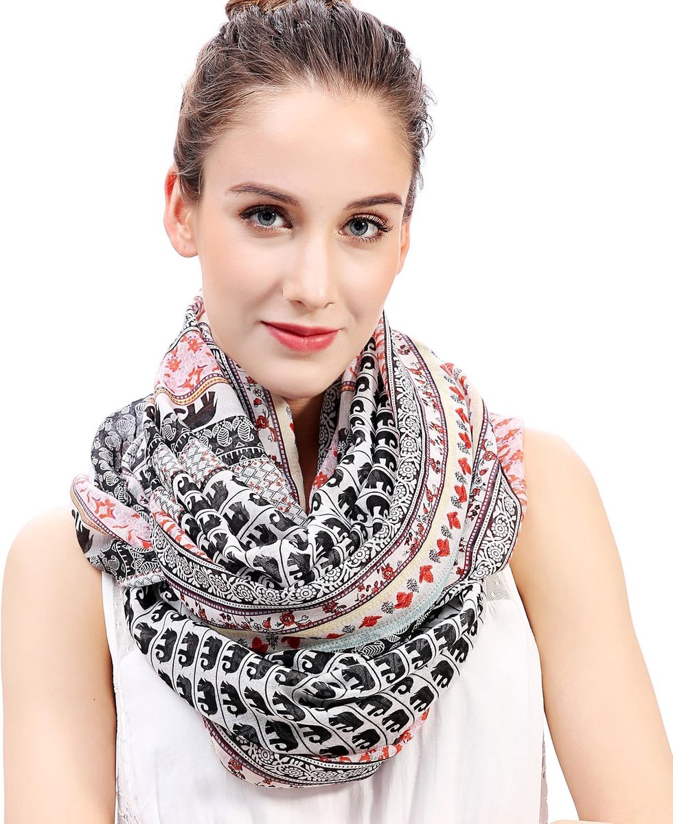 & Lily dames loop sjaal ronde sjaal slangsjaal Boho olifant