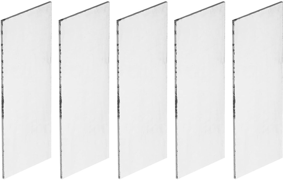 Set van 5 15N20 staal voor het maken van messen, 10,5 x 2,5 x 1,6 cm plaatstaal voor doe-het-zelf blik, professioneel en hobbygebruik