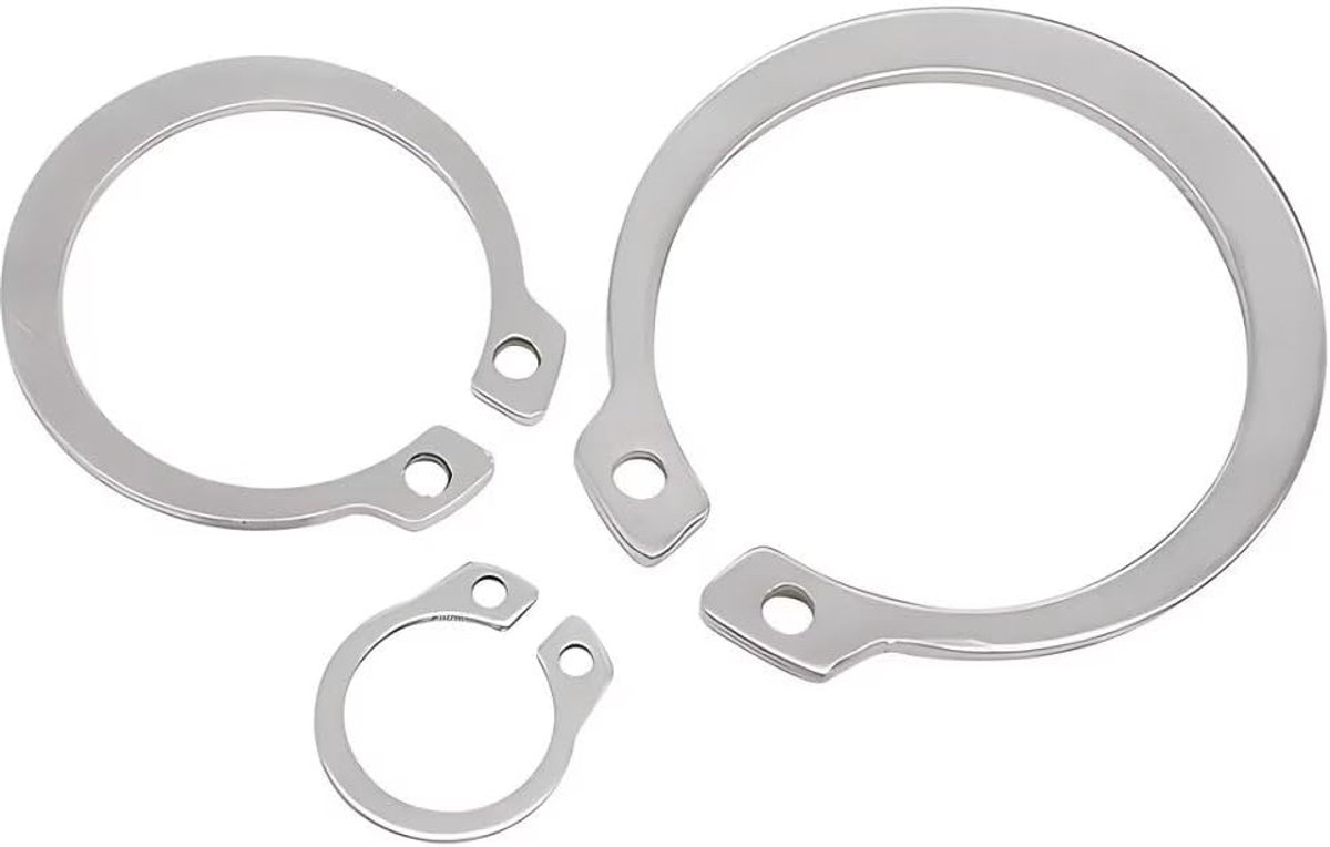 45 mm Externe Borgveertang 304 Roestvrijstalen Houtklemmetjes C-Clips Borgveren voor Assen en Schachten (6 stuks)
