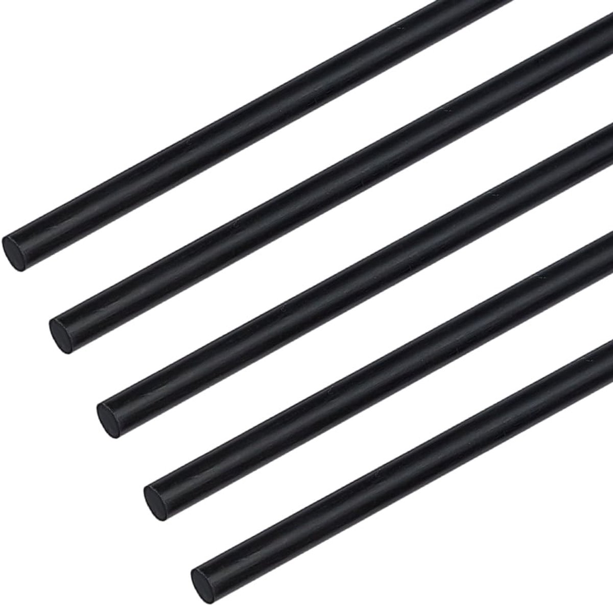 Koolstofvezelstaven, 40 cm lengte, massieve ronde staven, zeer sterke koolstofvezelstaven, voor reparatie van RC drones, quadrocopter, armen, doe-het-zelf, drakenbouw en