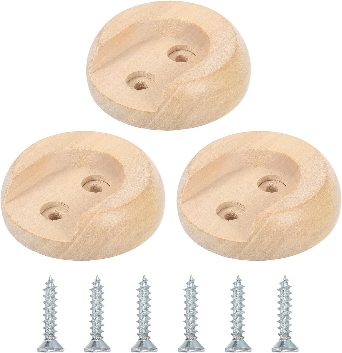Stangen, kleerhangers, eindstukken, gordijnroede, houder met schroeven voor kledingstangen, 30 mm