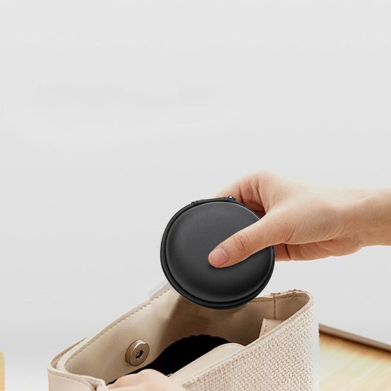 CARNEY Hoofdtelefoonhoes, opbergtas, oortelefoonbeschermhoes, geschikt voor in-ear oordopjes, MP3-speler, iPod Nano, sleutels en USB-stick — afbeelding 2