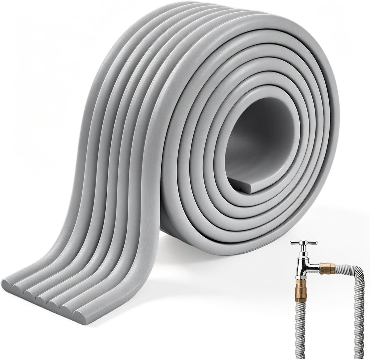 Buisisolatie, schuimrubberen isolatie, verwarmingsbuizen, verwarmingsbuis, zelfklevend, buiten, voor verwarming, sanitair, koperen buis, waterbuis