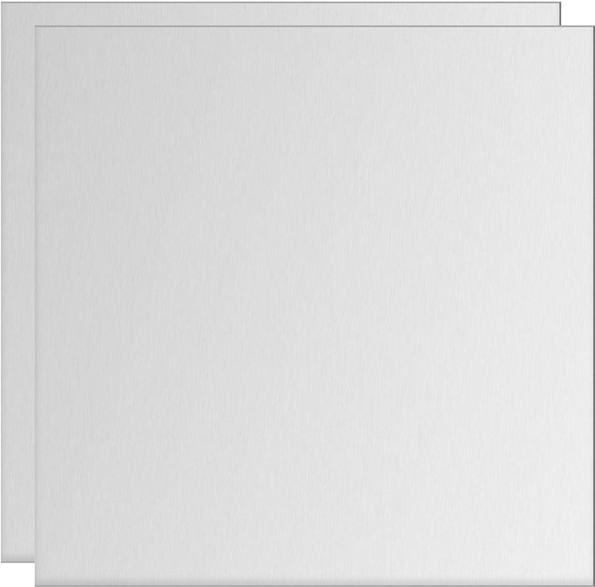 Aluminium plaat, 2 stuks 150 mm x 150 mm x 3 mm dikte vierkante 3003 aluminium plaat voor industrie, zilverkleurig