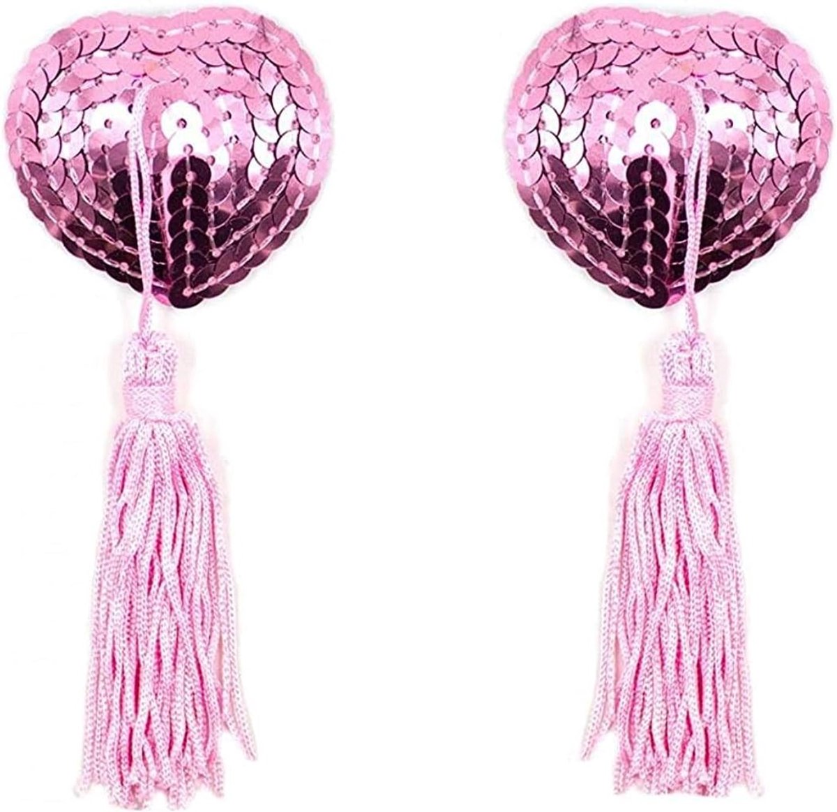Fairy Tepelafdekking voor dames, natuurlijke siliconen pailletten en kwaststaarten, pailletten pasties, lingerie, borst, bloemblaadjes, pasty lijm, herbruikbaar, 1 paar, roze, Eén maat
