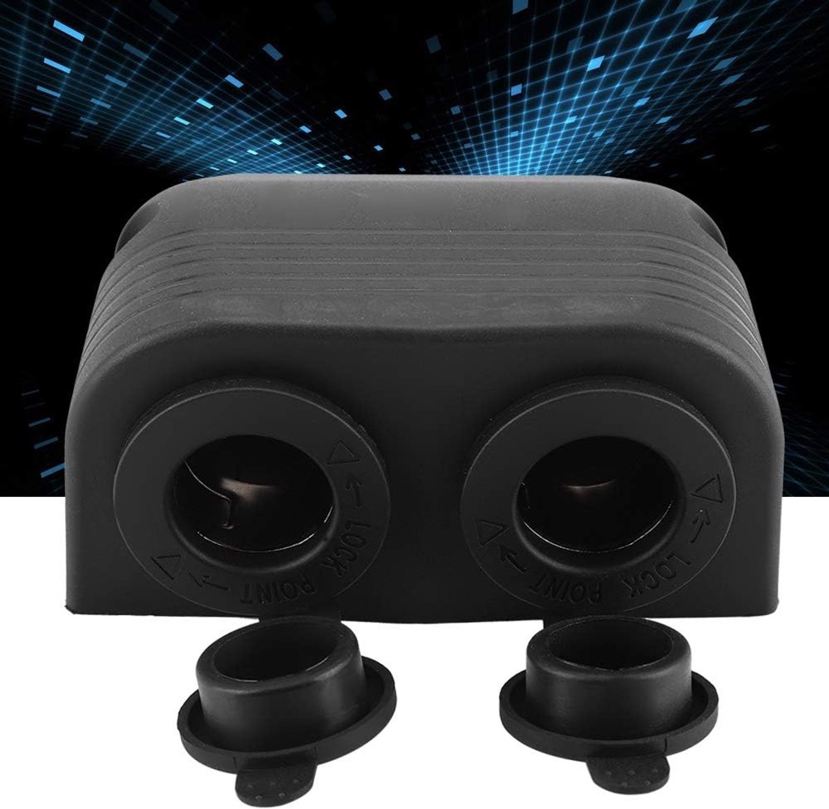 12/24 V Oppervlak Mount Sigaret Stopcontact Professionele Dual Port Oppervlak Mount Voor Auto Boot Motor, Standaard