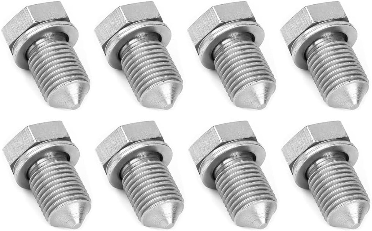 8 stuks magnetische olieaftapperen, magnetische olieaftapprofiel, magnetische olieaftapprofielen, oliebakschroef, voor alle andere automodellen (M14 x 1,5)