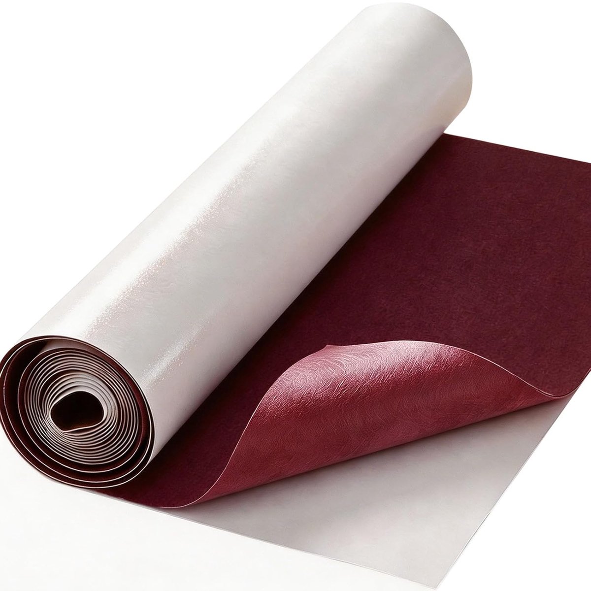 Zelfklevend, 1 mm, 40 x 220 cm, zelfklevende viltstof, viltmat voor doe-het-zelf box liner, onderzetter, auto, fotolijsten, stoelen, meubels, vloerbescherming, 1 mm dik, bordeauxrood