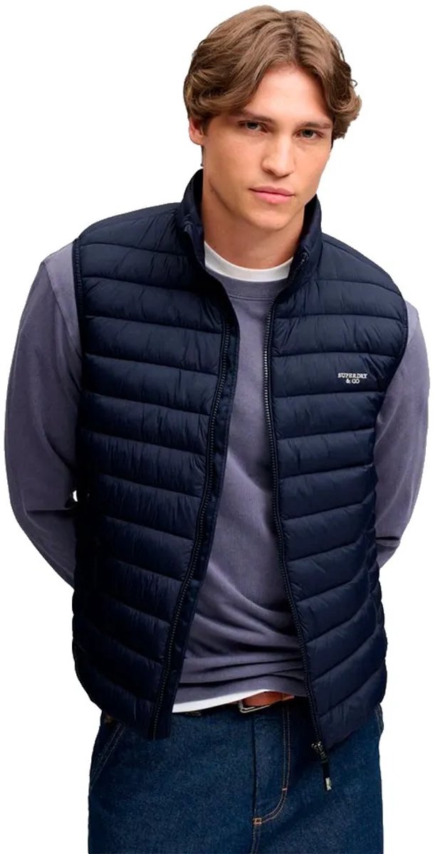 Superdry - Fuji Lite Gewatteerd Gilet - Heren - Gilets