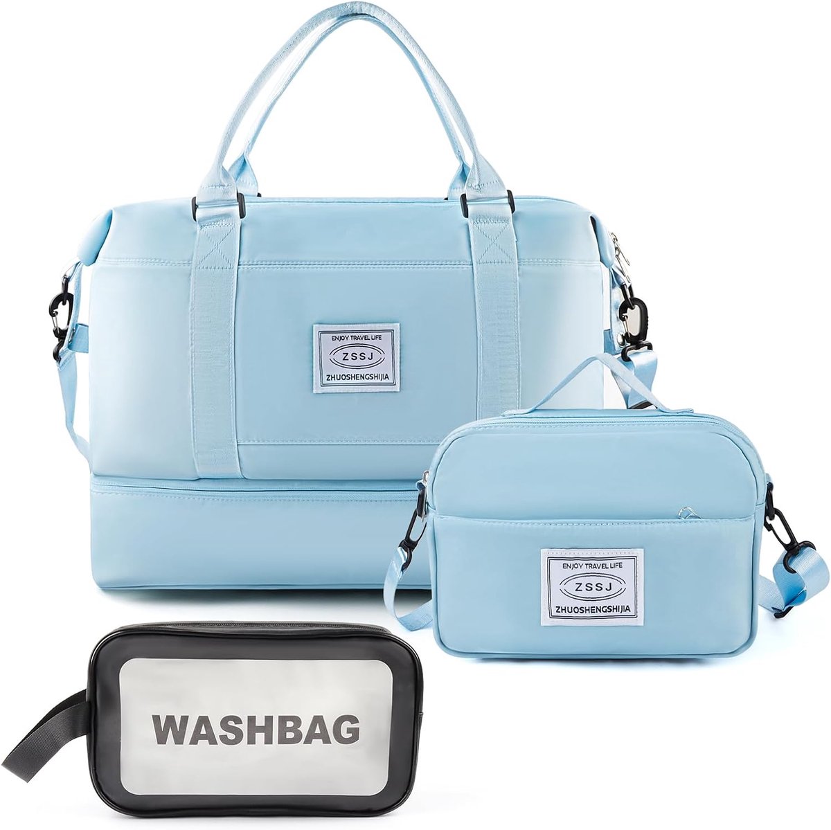 Weekendtas Blauw - Ruim en veelzijdig - Duurzaam materiaal - Ideaal voor reizen - ShopVlot