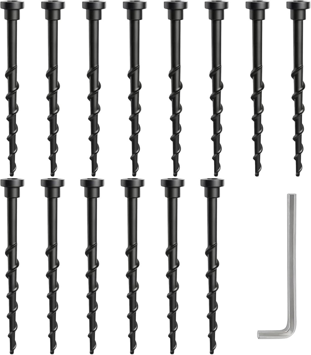 Laadstationschroeven 13 stuks 13,7 cm - inclusief moersleutel - voor grasmaaiers - veilige verankering - ShopVlot