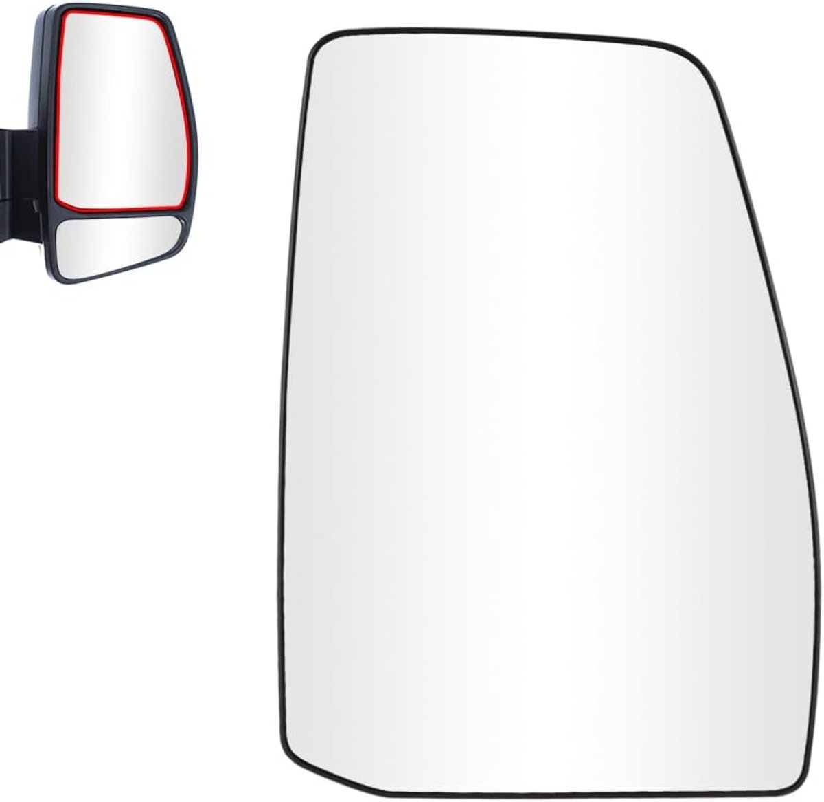 Buitenspiegelglas rechtsboven - niet verwarmd - vervangend onderdeel - geschikt voor Ford Transit Custom 2012-2022 - ShopVlot