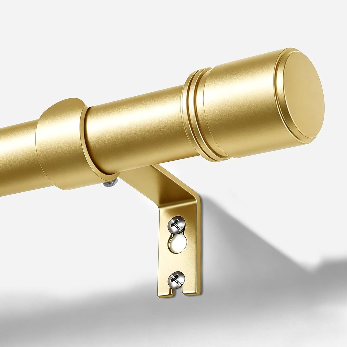 Gordijnroede verstelbaar 80-218cm - goud - met steunstukken - eenvoudig te installeren - ShopVlot