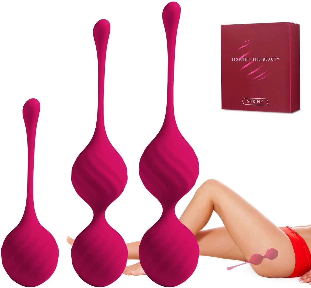 Kegelballen set van 3 - Silicone - Hypoallergeen - Ideaal voor bekkenbodemtraining - ShopVlot