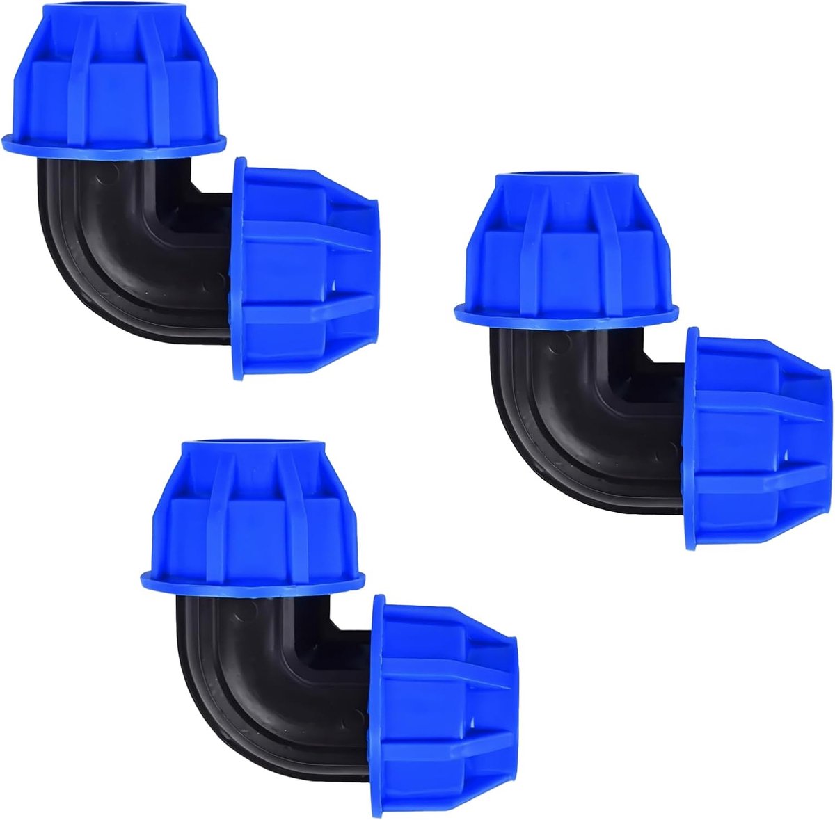 25mm PE-pijp koppeling 90 graden - polypropyleen - voor PE80/PE100 - ideaal voor tuin- en landgebruik - ShopVlot