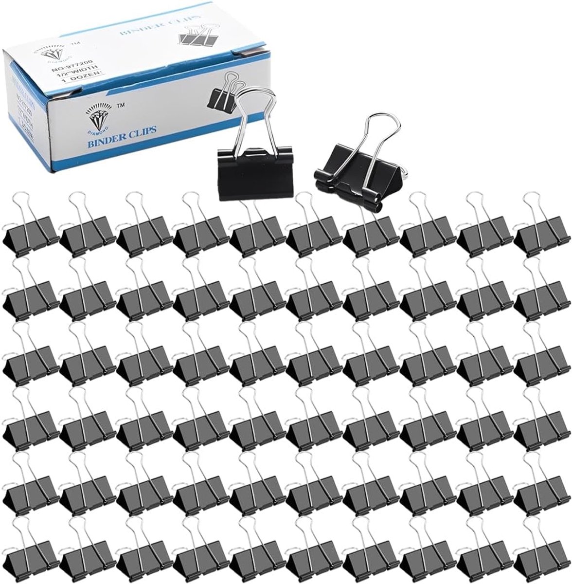 Vouwclips 15 mm - kleine metalen paperclips - 60 stuks - ideaal voor organisatie - ShopVlot