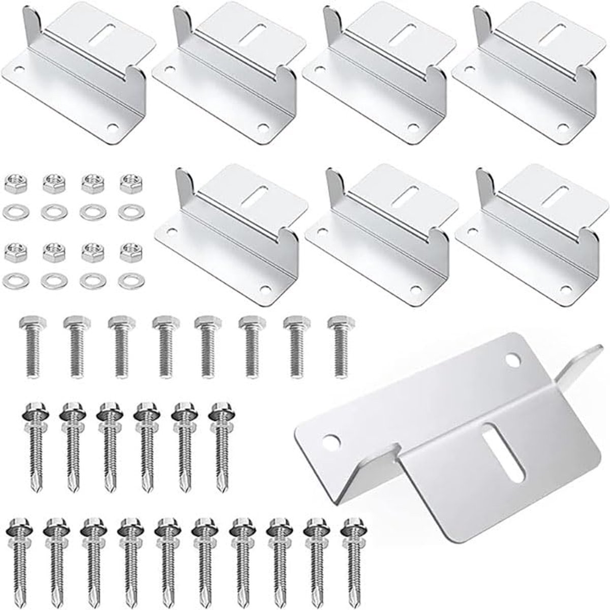 Solar panel houder Z-vormig - aluminium legering - met ventilatie - veilig voor zonnepanelen - ShopVlot
