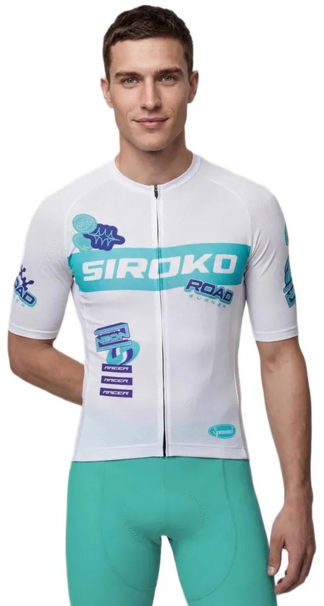 Siroko M8 Nrc Korte Mouw Wielertrui Wit XL Man