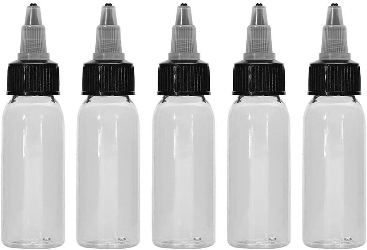 Tattoo inktfles 30ml - plastic - transparant - ideaal voor het mengen van kleuren - ShopVlot