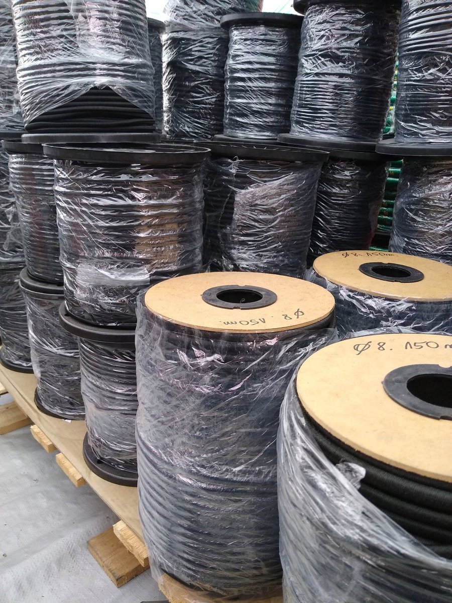 Elastische Rubberen Koord Expander 4mm - 100m Zwart