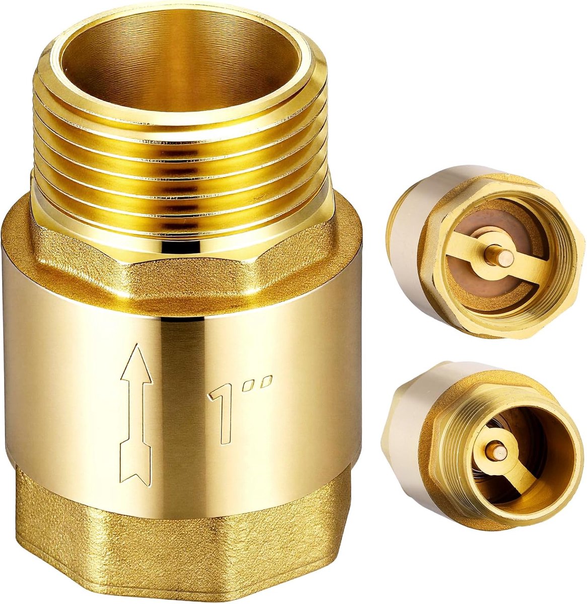 Terugslagklep 1/2" - Messing - Levenslang betrouwbaar - Voor waterpomp en tuinslang - ShopVlot