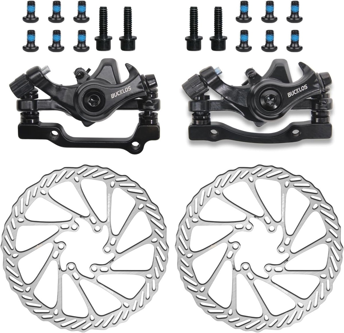 MTB schijfremset 160mm - mechanische remmen - aluminium remklauw - optimale remkracht voor mountainbikes - ShopVlot