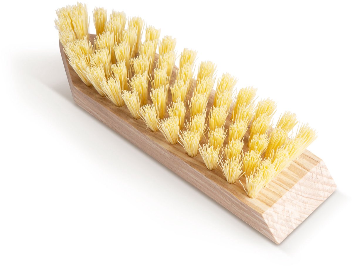 Schoonmaakborstel met houten handvat - universele schrobborstel voor huishoudelijk gebruik [55869]