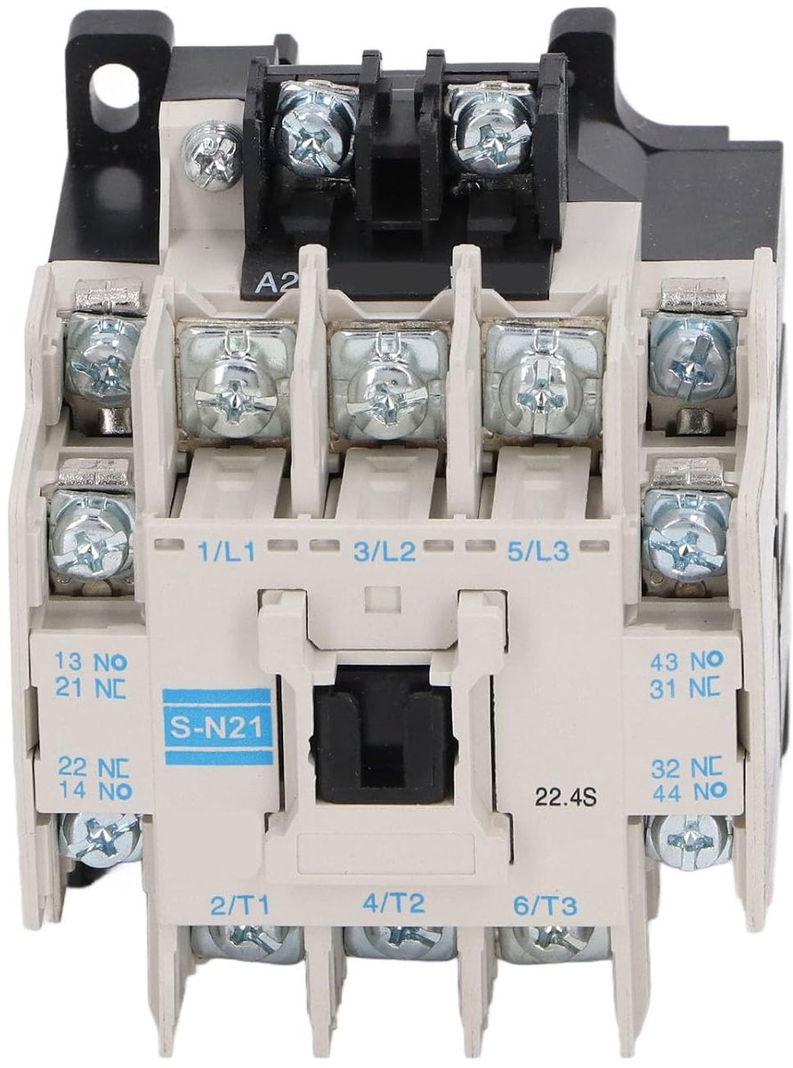 Industriële elektrische motor 3-polig 32A - met 4NO 4NC hulpcontacten - voor kachels en verlichting - ShopVlot
