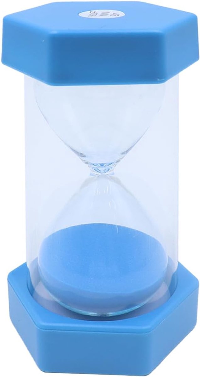 Zandloper 45 minuten - blauwe acryl - elegant ontwerp - perfect voor kantoor en huisdecoratie - ShopVlot